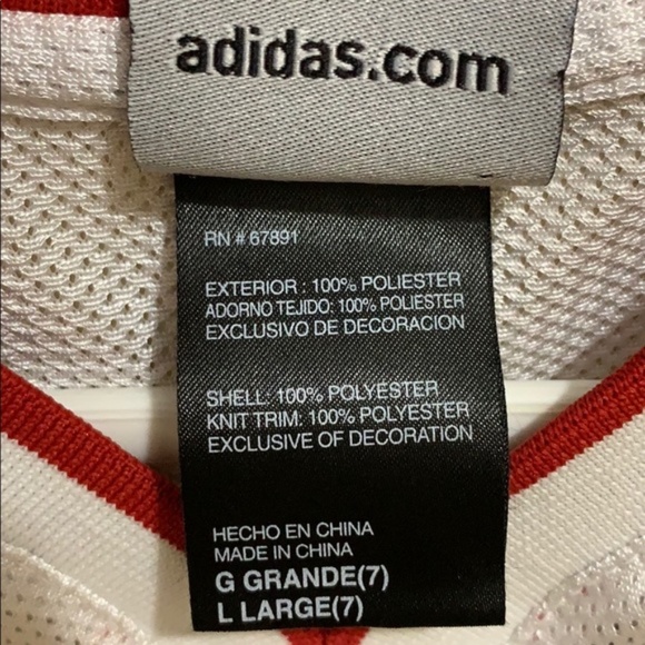 Wade NBA Adidas Miami Heat White Jersey Size 7 - Picture 3 of 7